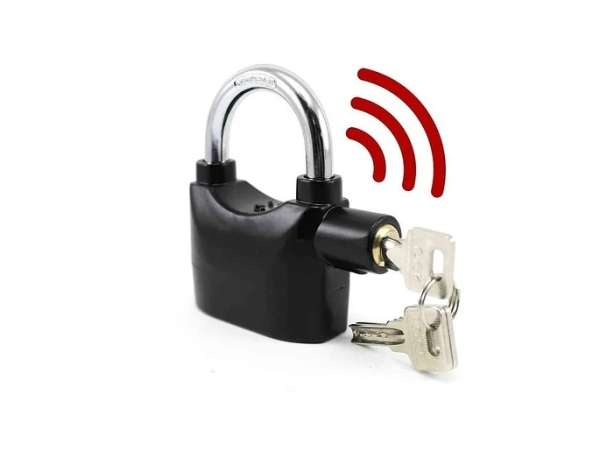 Candado para moto con sistema de alarma